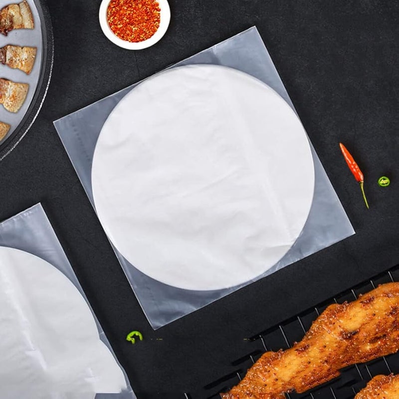 Non Stick Oven Liner 32x32cm White Double Sided Silicone Oil Barbecue Paper 50 Sheets - Image 3
